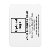 Zakelijk merk op witte rechthoek flexibele magneet (Verticaal)