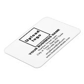 Zakelijk merk op witte rechthoek flexibele magneet (Linkerzijde)