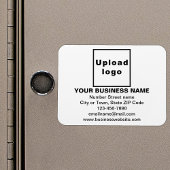 Zakelijk merk op witte rechthoek flexibele magneet