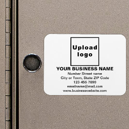 Zakelijk merk op witte rechthoek flexibele magneet