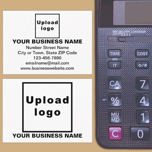 Zakelijk merk op witte rechthoekige behuizing Kaar Informatiekaartje