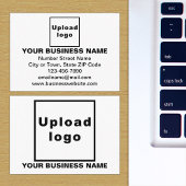 Zakelijk merk op witte rechthoekige behuizing Kaar Informatiekaartje