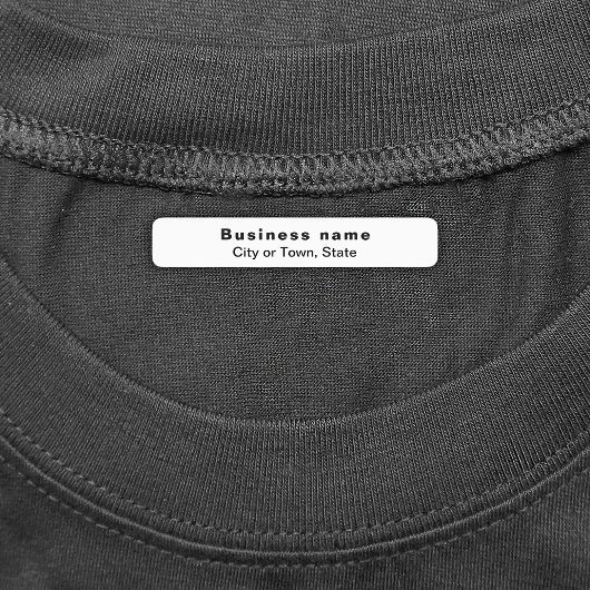 Zakelijk merk op witte rechthoekige strijklabel labels