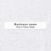 Zakelijk merk op witte rechthoekige strijklabel labels (Design 1)