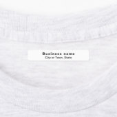 Zakelijk merk op witte rechthoekige strijklabel labels (Aangebracht)