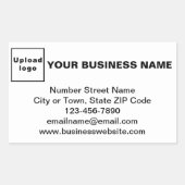 Zakelijk merk op witte rechthoekklever rechthoekige sticker (Voorkant)