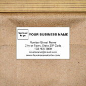 Zakelijk merk op witte rechthoekklever rechthoekige sticker