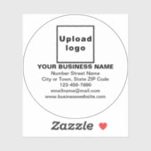 Zakelijk merk op witte ronde vinyl Sticker (Vel)