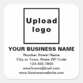 Zakelijk merk op wittekiker vierkante sticker (Voorkant)