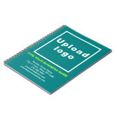 Zakelijk merk op zeegroene notitieboek (Linkerzijde)