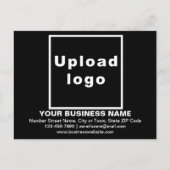 Zakelijk merk op zwart Briefkaart (Voorkant)