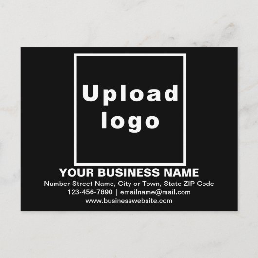 Zakelijk merk op zwart Briefkaart (Voorkant)