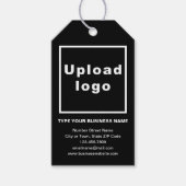 Zakelijk merk op zwart cadeau Label Cadeaulabel (Voorkant)