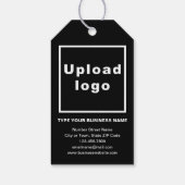 Zakelijk merk op zwart cadeau Label Cadeaulabel (Achterkant)