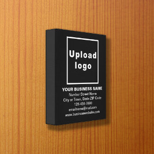 Zakelijk merk op zwart canvas afdrukken