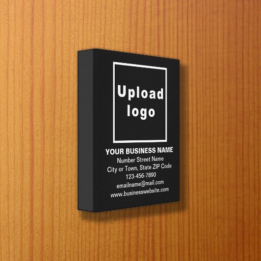 Zakelijk merk op zwart canvas afdrukken