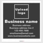 Zakelijk Merk op Zwart Grote Vierkante Vinyl Stick Sticker (Vel)