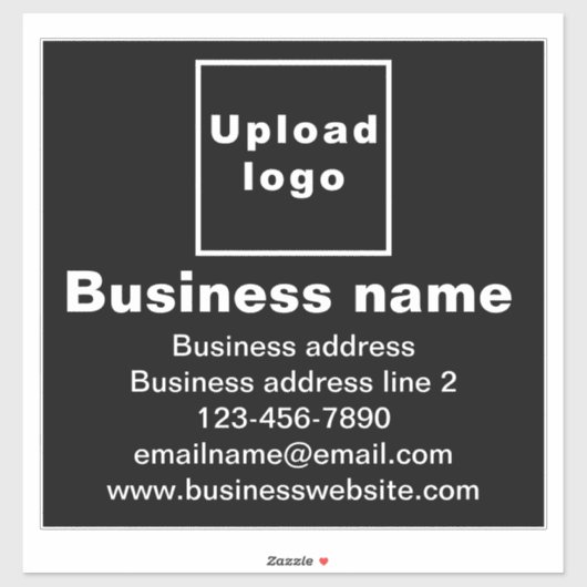 Zakelijk Merk op Zwart Grote Vierkante Vinyl Stick Sticker (Vel)