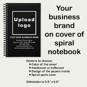 Zakelijk merk op zwart Notitieboek