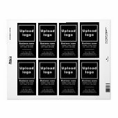 Zakelijk merk op zwart portret verzendlabel (Full Sheet)