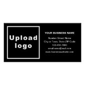 Zakelijk merk op zwart rechthoekig glanzend Poster (Voorkant)