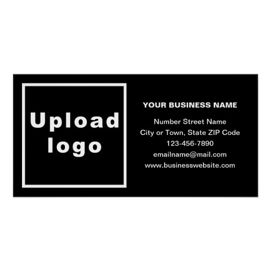 Zakelijk merk op zwart rechthoekig glanzend Poster (Voorkant)