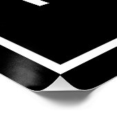 Zakelijk merk op zwart rechthoekig glanzend Poster (Hoek)