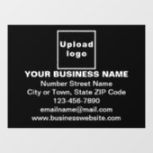 Zakelijk merk op zwart rechthoekig venster vastkla raamsticker (Vel)