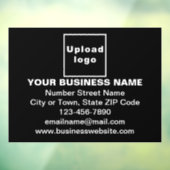 Zakelijk merk op zwart rechthoekig venster vastkla raamsticker (Vel 3)