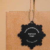 Zakelijk merk op zwart sneeuwvlok vorm papier ornament kaart