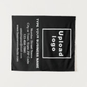 Zakelijk merk op zwart tapijt wandkleed (Voorkant (horizontaal))