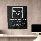 Zakelijk merk op zwart tapijt wandkleed