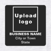 Zakelijk merk op zwart vierkant strijkijzer op lab labels (Design 1)