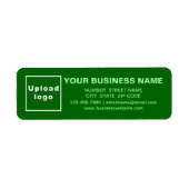 Zakelijk merk op zwart-wit groen retouradres etiket (Voorkant)