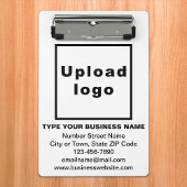 Zakelijk merk op zwart-wit minikaart mini klembord