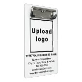 Zakelijk merk op zwart-wit minikaart mini klembord (Schuin)