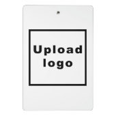 Zakelijk merk op zwart-wit minikaart mini klembord (Achterkant)