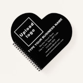 Zakelijk merk op zwart-witvormig randapparaat notitieboek (Voorkant)