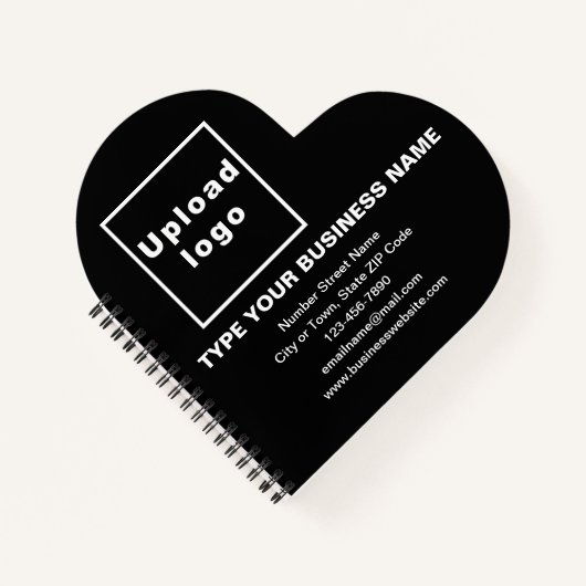 Zakelijk merk op zwart-witvormig randapparaat notitieboek (Voorkant)