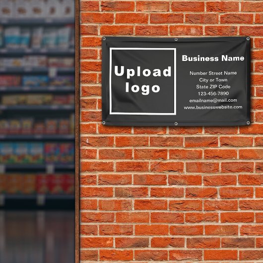 Zakelijk merk op zwarte banner