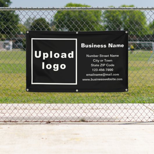 Zakelijk merk op zwarte banner (Insitu)