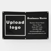 Zakelijk merk op zwarte banner (Horizontaal)