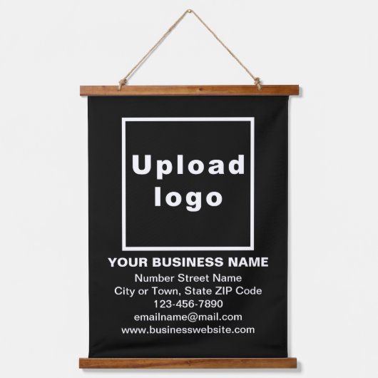 Zakelijk merk op zwarte handschoen hangend wandkleed (Voorkant)