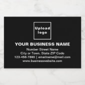 Zakelijk merk op zwarte kleine grootte likeurfles etiket (Enkel label)