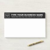 Zakelijk Merk op Zwarte Kop van Groot Post-it® Notes (Op bureau)