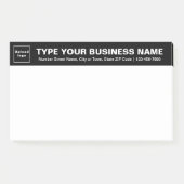 Zakelijk Merk op Zwarte Kop van Groot Post-it® Notes (Voorkant)