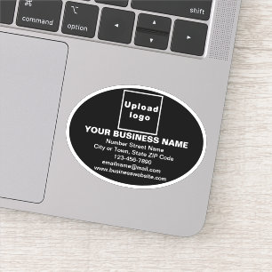 Zakelijk merk op zwarte ovale vorm vinyl Sticker
