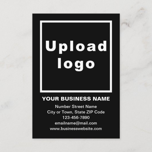 Zakelijk merk op zwarte platte kaart (Voorkant)
