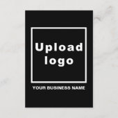Zakelijk merk op zwarte platte kaart (Achterkant)