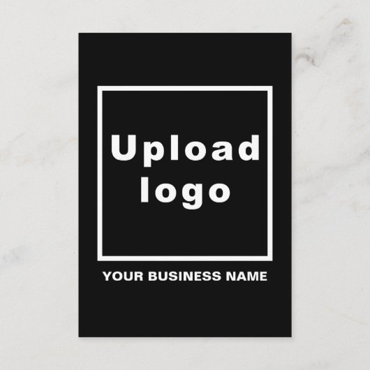 Zakelijk merk op zwarte platte kaart (Achterkant)